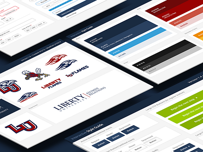 Liberty University UI Style Guide branding style guide ui design