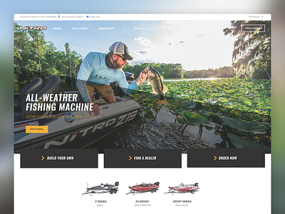 Nitro Website Design boats e commerce fishing nitro ui ux web design website
