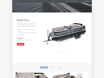 Reata Model Page adaptive adobe aem aem boat ecommerce landing page photo gallery product responsive ui ux web design