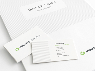 Industry Ventures ID Kit branding business card folder logo print print design