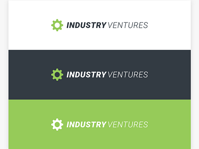 Industry Ventures Branding branding color pallet gear icon logo mark rebranding venture