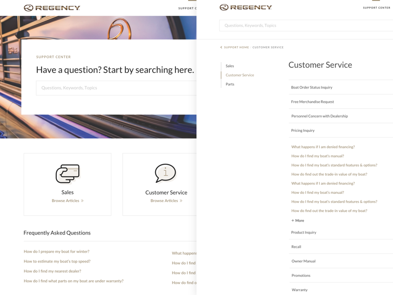 Regency Boats Customer Support By Jonathan Pierce On Dribbble