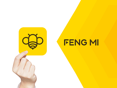 Feng mi bees design icon logo play ps ui