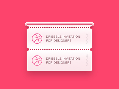 Dribbble Invitation 2 admit beta billet dribbble invite ticket wunderlist