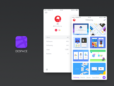 Dribbble Despace community design dribbble icon logo ps ui ux