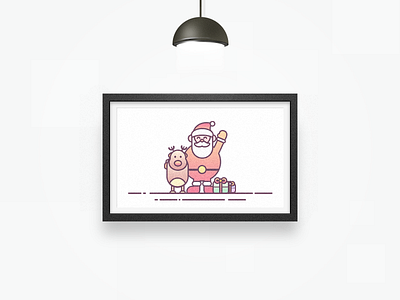 Merry Christmas bathroom biu christmas icon linear mural ps