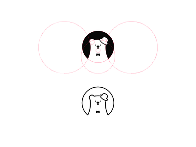 iteawing bear design illustration logo