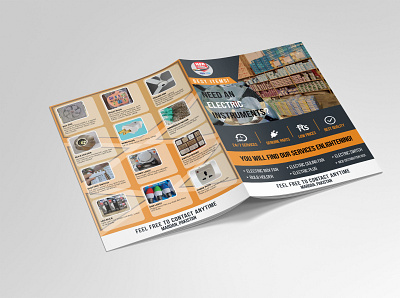 Bifold Brochure a4 abstract brochure business corporate creative design illustration marketing modern