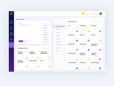 team project management-items dashboard app design ui ux