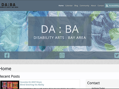 Disability Arts : Bay Area css3 html5 javascript literata opendyslexic web design