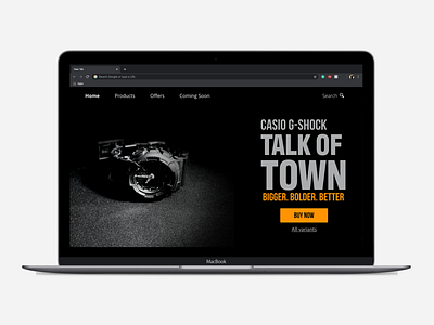 Casio G-Shock Landing Page