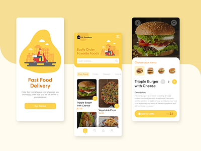 Fast Food Delivery aplication app app ui design fast food food food app mobile mobile app mobile app design mobile design mobile ui ui ui ux ui design uidesign uiux ux ux design uxdesign