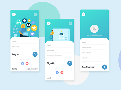 Login & Sign Up app app ui design login login design login form login page login screen mobile mobile app mobile app design sign in sign up sign up form sign up ui signup ui uidesign uiux ux