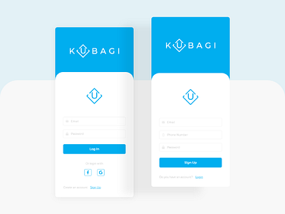 Login & Sign up Kubagi app app ui design login login page login screen mobile mobile app mobile app design register sign up sign up ui signup signup screen ui ui ux ui design uidesign uiux ux