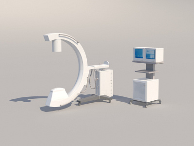 3D Initial Render - Medical Equipment 3d maya rendering