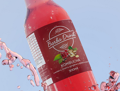 Label Design for Kombucha bottle design design art drink graphic design label visual design visual identity
