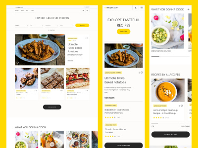 Website with recipes