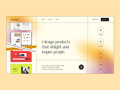 Portfolio concept deisng colors landing portfolio ui website website builder website concept website design