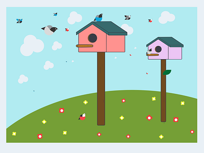 Illustration- Birdhouse illustration