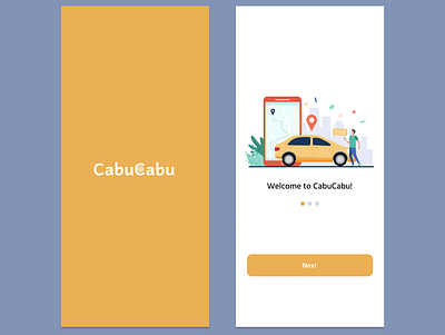 CabuCabu- Onboarding Screens I design ui