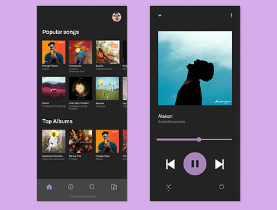 Simple Music App- Mobile App II design ui ux