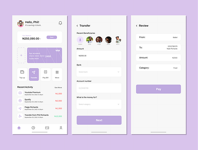 Mobile Fintech App I app design ui ux