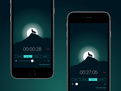 Snoosic - Your Music Sleep Timer for iPhone and iPad app clean ios ios9 ipad iphone night simple ui ui design