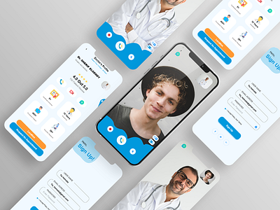 UI/UX for Online Doctor App design graphic design ui ux
