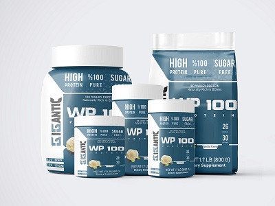 Packaging Design For Whey Protein WP100 design graphic design illustration packaging print