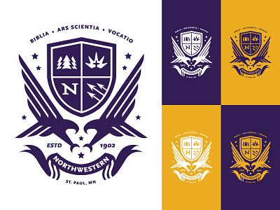 University of Northwestern – St. Paul Emblem — Apparel Design apparel badge emblem illustration vector