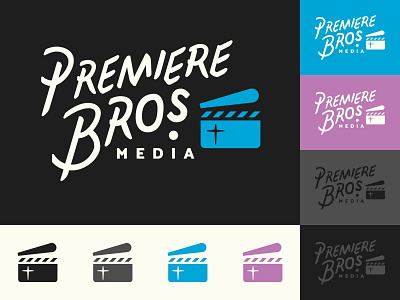 Premiere Bros. Media pt. 1 branding design icon identity lettering logo typography vector