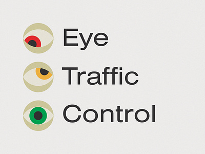 Eye Traffic Control design illustration typography vector