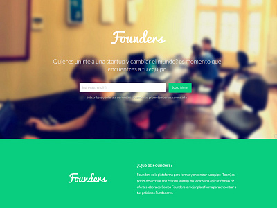 Founders landing page