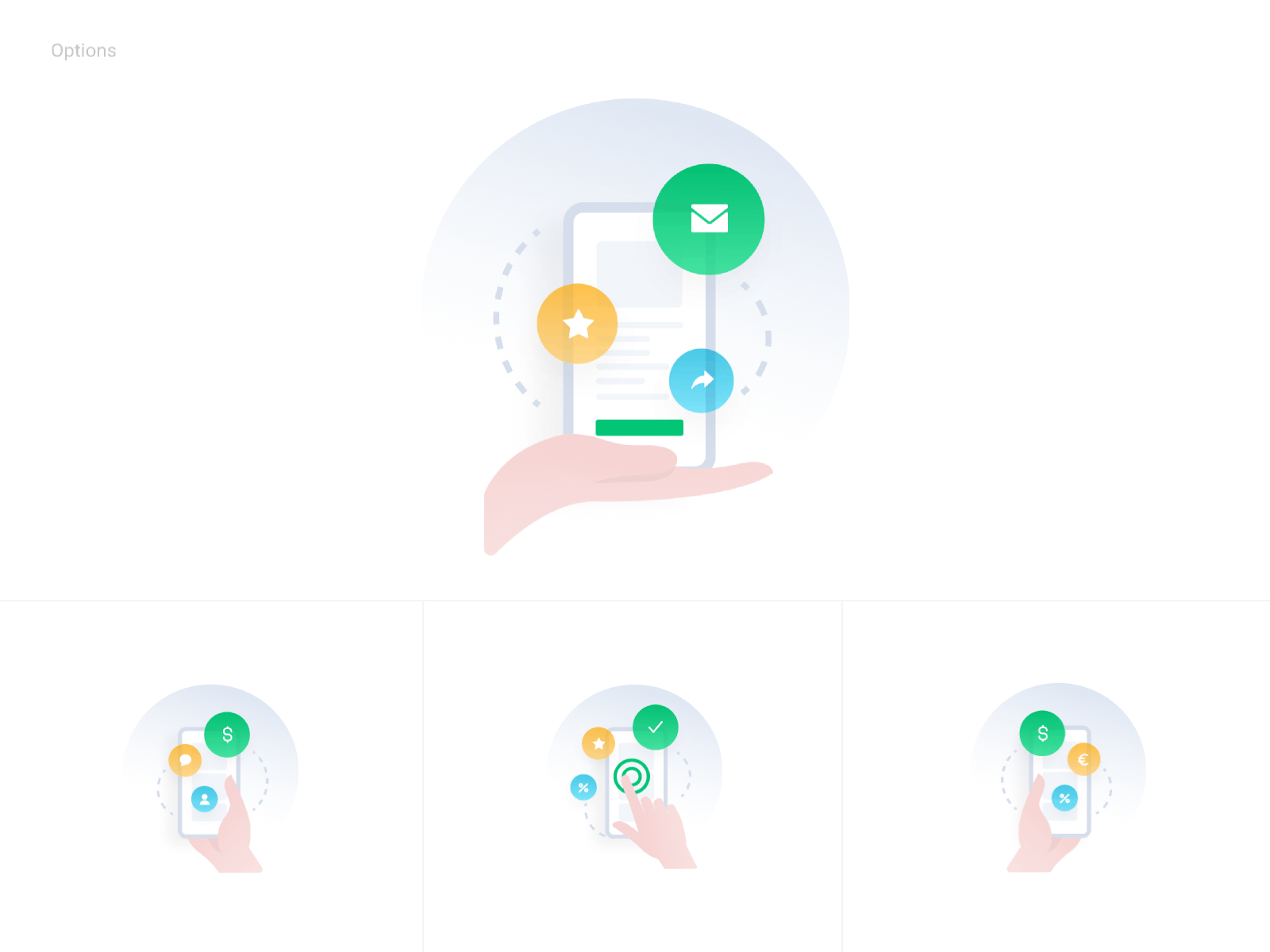 Onboarding Illustrations for Ecommerce App