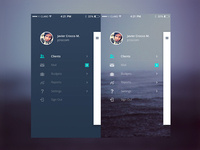 Sperant mobile sidebar concepts