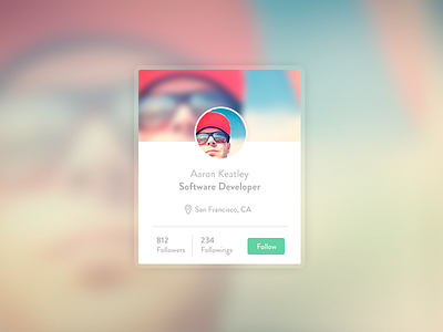 Widget User - Founders App avatar flat founders gradient lima peru profile startup widget