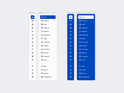 CRM Sidebar Navigation Exploration