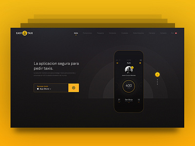 Easy Taxi - Landing Page app blur design easytaxi lima peru taxi ui ux visual design