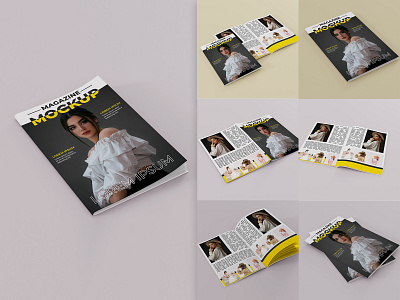 3D Realistic Magazine Cover mockup 3d mockup a4 mockup book mockup bottle branding brochure mockup catalogue mockup design letter paper magazine magazine cover magazine mockup magazine template mockup package paper mockup product psd publication template