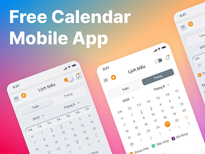 Free Calendar with Neumorphism and Modern style design application calendar design figma free free download free figma graphic design illustration modern neumorphism ui vector