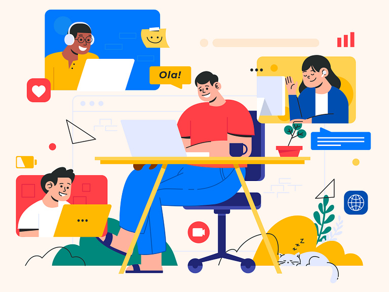 Conference Rooms - Illustration by Dipa Inhouse on Dribbble