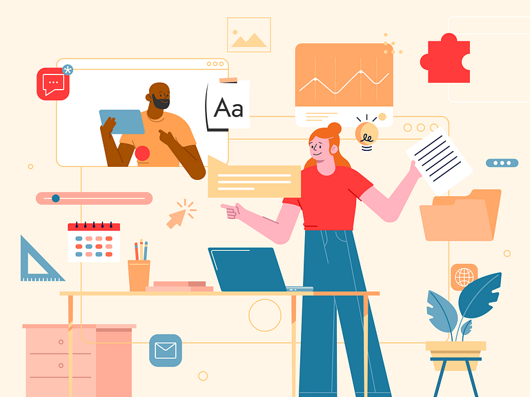 Remote Working - Illustration by Dipa Inhouse on Dribbble