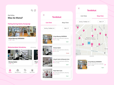 Finding Salon Mobile App Design app app design beauty salon mobile app mobile app design mobile ui salon app ui uidesign uiuxdesign