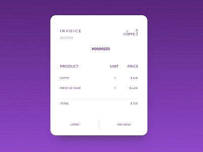 Invoice adobe xd app dailyui design invoice invoice design minimal product design ui xd