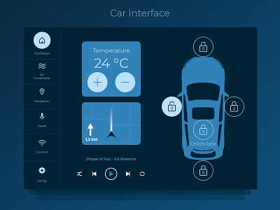 Car Interface adobe xd car car interface dailyui design flat product design ui ux xd