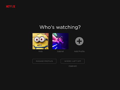 Netflix Redesign - Select User