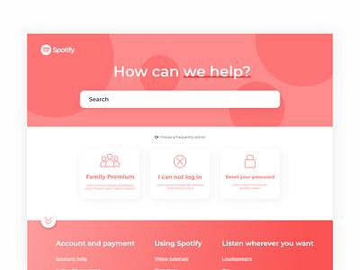 FAQ adobe xd branding dailyui design faq product design redesign spotify ui ux web xd