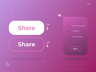 "Share Button" - Challenge 009 adobe xd app dailyui design flat share ui ux web xd