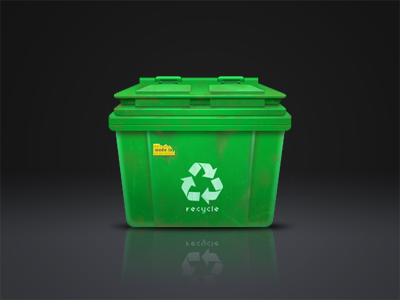 recycle design green icon old recycle white yellow