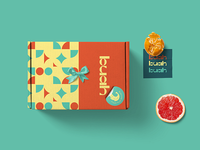 Buah banana bananas branding bright delivery fictional fruit geometric indonesian letters logo logomachine typography